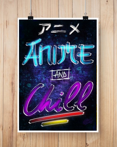 ANIME AND CHILL POSTER